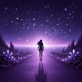 A silhouette of a woman standing at the edge of a glowing horizon representing discovering your life purpose